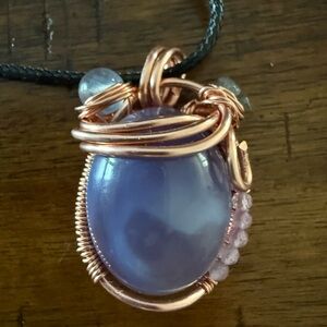 Elegant Purple Pendant Necklace